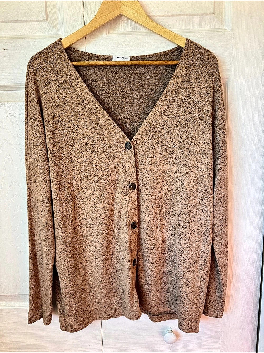 Ardene Brown V-Neck Cardigan Size Medium
